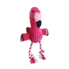 Розовая игрушка для укуса питомца, писклявая плюшевая игрушка для жевания фламинго, собачья веревка для жевания