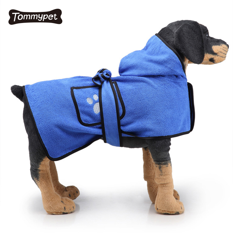 Оптовые удобные хлопковые мягкие уютные модные полотенца в пижаме для домашних животных Халат для собак