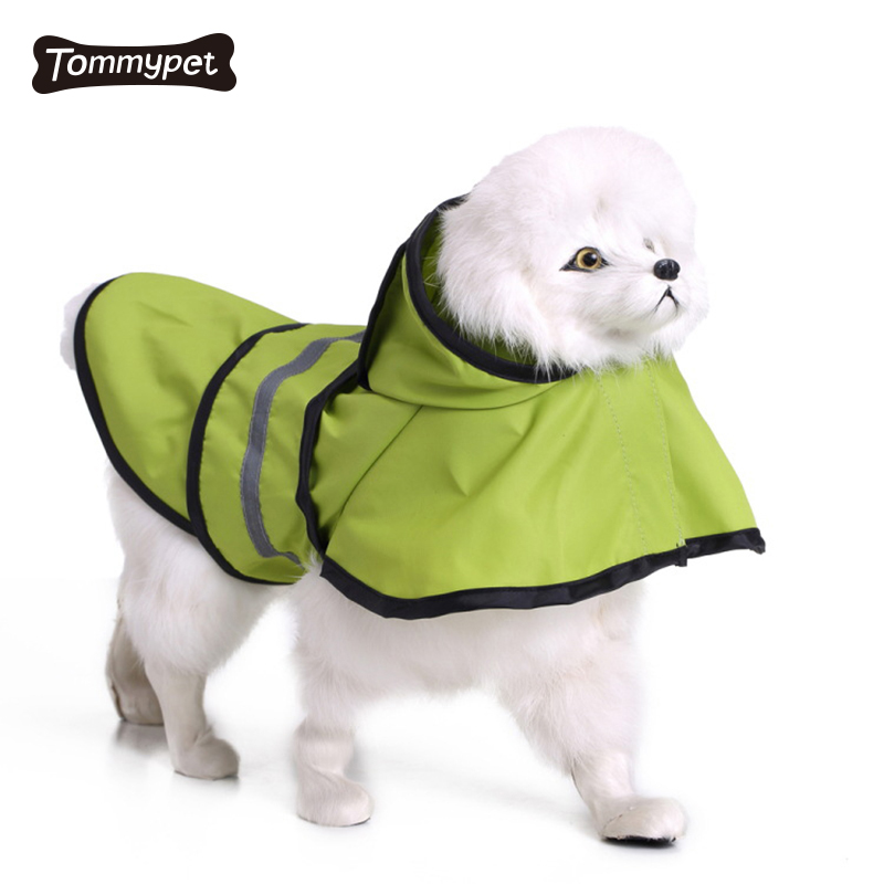 Дождевик для маленьких собак, Одежда для собак, непромокаемый дождевик из искусственной кожи для домашних животных, пончо, дождевик, светоотражающее пальто