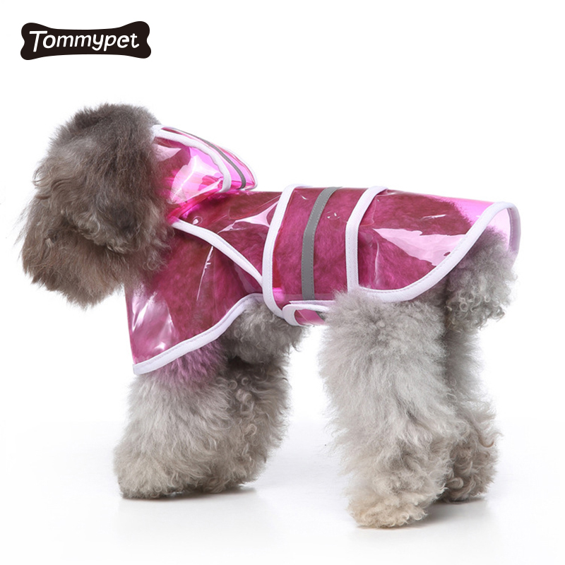Дождевик для маленьких собак, Одежда для собак, непромокаемый дождевик из искусственной кожи для домашних животных, пончо, дождевик, светоотражающее пальто