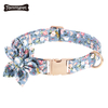 2021 завод оптовая продажа галстук-бабочка ожерелье подарки солнечные цветы ошейник для домашних животных с металлической пряжкой из розового золота