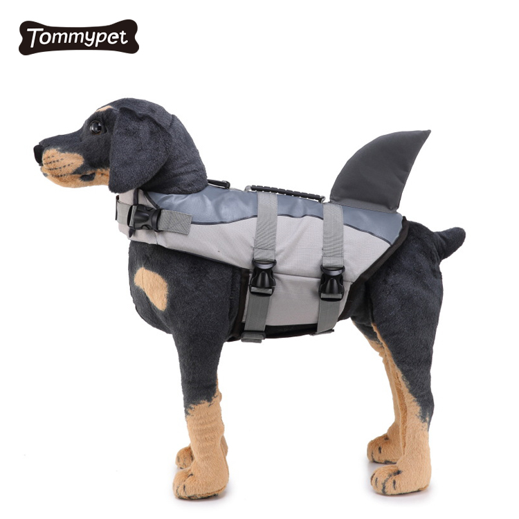 Летние каникулы 2021 Оксфорд светоотражающий жилет бренда Tide Pet спасательный жилет акульего плавника собака купальный костюм собаки купальник