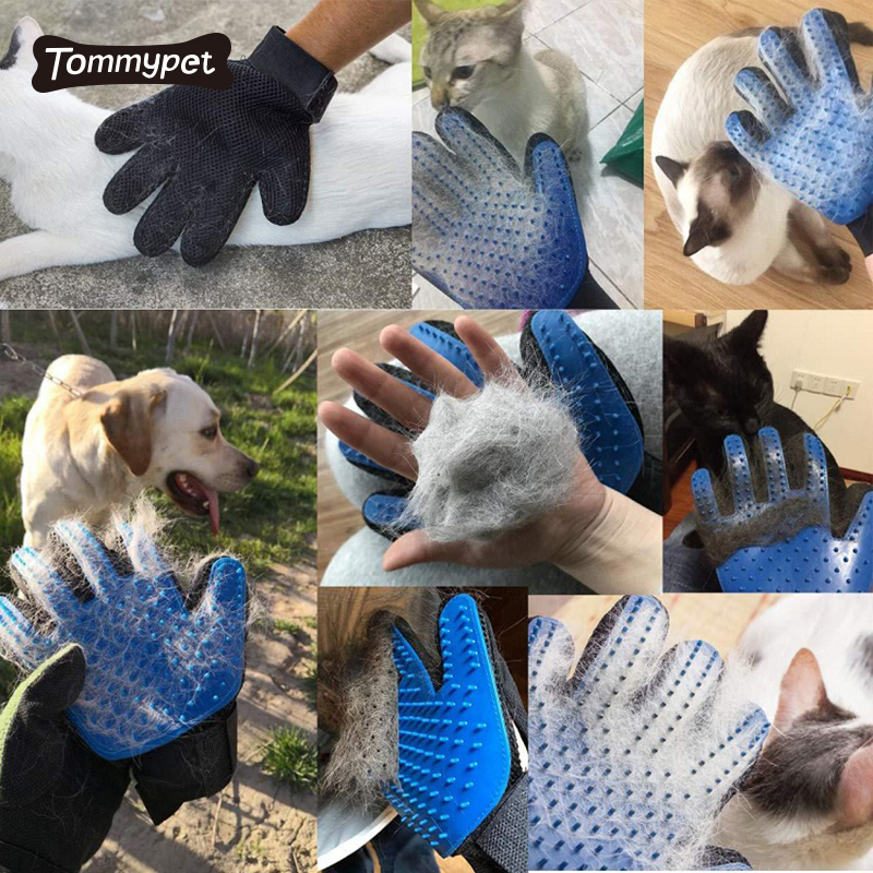 Силиконовые перчатки для удаления волос для домашних животных на заказ, перчатки для ухода за домашними животными Guantes de mascotas Deshedding Brush Glove с 256 наконечниками