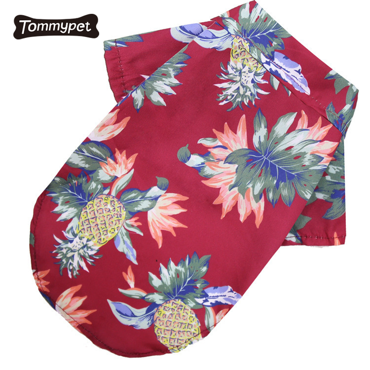Гавайский стиль Щенок Кошка Цветочные рубашки для собак Одежда Летняя рубашка для собак