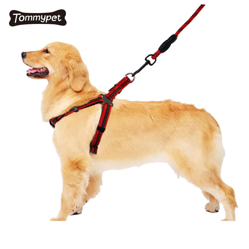 Светоотражающая нейлоновая мягкая сетка с подкладкой Quick Fit для собак с поводком для тренировок по ходьбе
